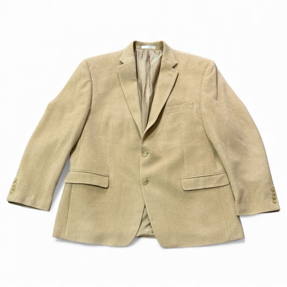 Vintage Lauren Ralph Lauren 100% Camel Hair Men's Tan Blazer Sports Coat 46R
